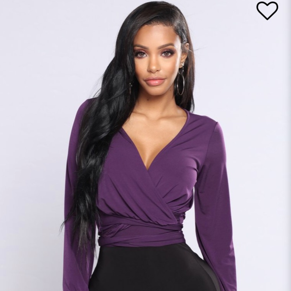 Purple Wrap Around Top
